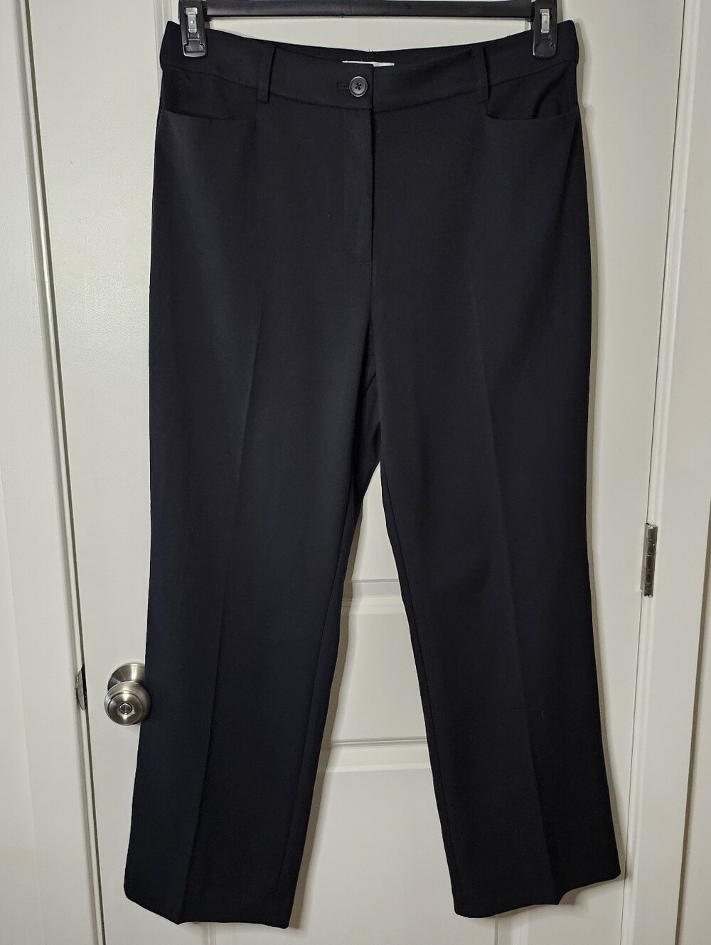 LOFT Curvy Parker Straight Leg Dress Pants Women’s 14 Black Work Trouser Career - Picture 3 of 14